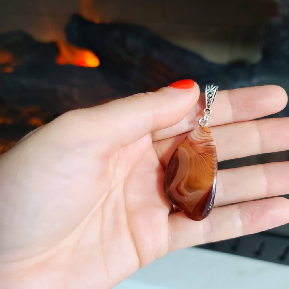 Beautiful Lace Agate Pendant